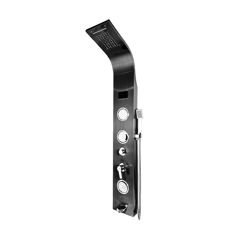 COLUMNA DE DUCHA INOX LED NEGRO SK-8004