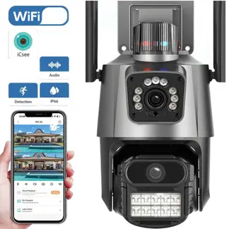 OEM - Cámara de seguridad Doble Lente APP ICSEE Wifi con Alarma