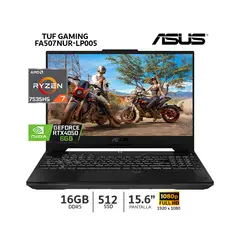 ASUS - Laptop TUF A15 FA507NUR-LP005 Ryzen7 7435HS/ 16Gb Ram/ 512Gb SSD/ RTX 4050 6Gb/ 15.6” FHD