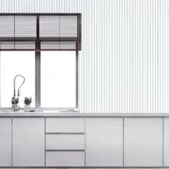 DECORPLAS - Wall Panel Wpc Para Interior Acanalado Delgado Por Unidad Color Nevado