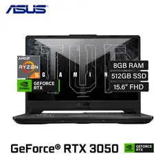 ASUS - LAPTOP GAMER TUF A15 AMD RYZEN 5 7535HS / RTX3050 / 8GB RAM DDR5 / 512 SSD / 15.6"" FHD