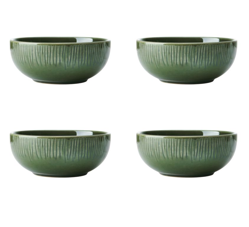 Juego de 4 cuencos para cereales 15cm cerámica color verde Mikasa Jardin