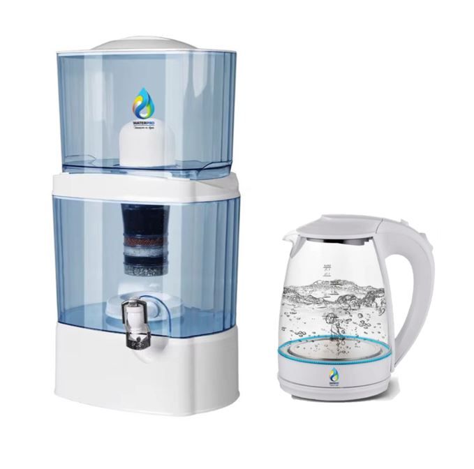 Filtro purificador de agua 22L + Hervidor Saludable Blanco