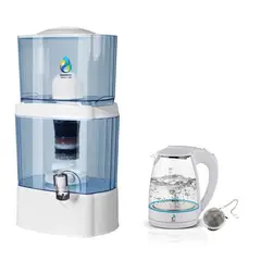 WATERLIFE - Filtro purificador de agua 22L + Hervidor Saludable Blanco