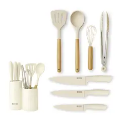 BELESSI - Set X8: Utensilios Cocina + Cuchillos + Organizador