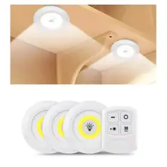 GENERICO - SET 3 FOCOS LED INALAMBRICO CON CONTROL REMOTO