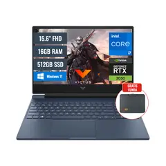 HP - Laptop Gaming Victus 15 Intel Core i7 16GB RAM 512GB SSD 4GB RTX 3050 156 FHD Windows 11 Home