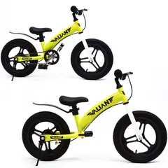 VALIANT - Bicicleta de Equilibrio Aro 16 3 en 1 (4 a 8 años) Amarilla