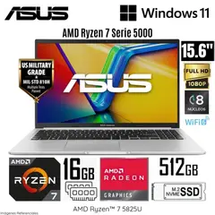 ASUS - Laptop Vivobook 15 M1502YA-NJ572W AMD Ryzen 7-5825U 16GB RAM 512GB SSD 15.6" FHD WIN 11