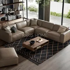 GENERICO - Sofá Seccional 5 Plazas en L Jonathan Ultracuero - Taupe