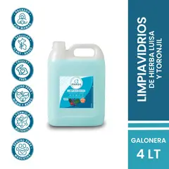 HANQA - Limpiavidrios Líquido Hierba Luisa y Toronjil Galón 4L