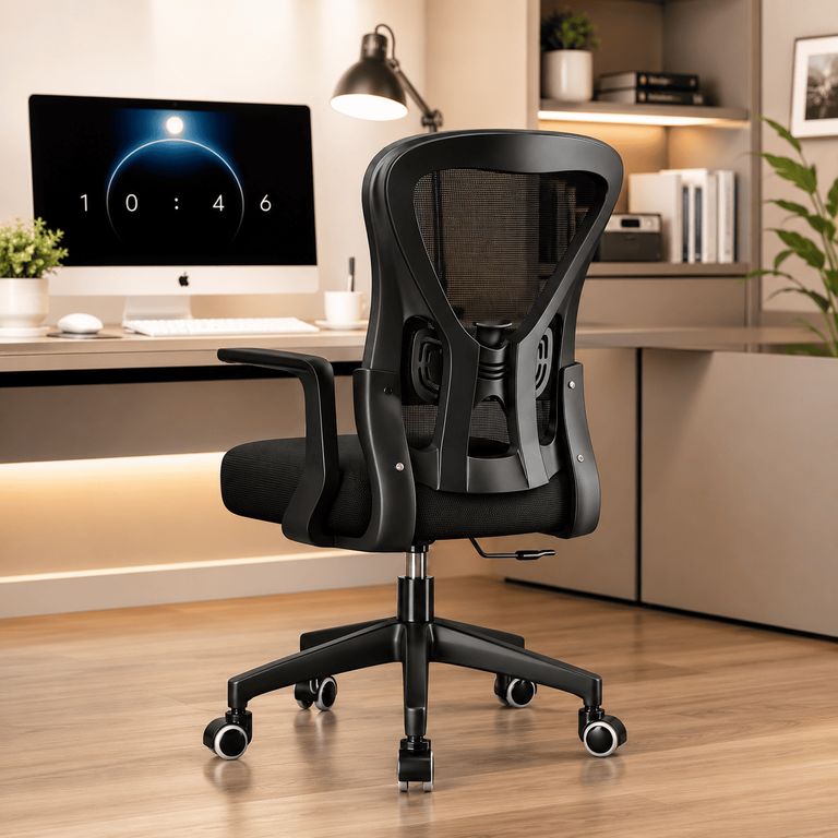 Silla De Oficina Ergonómica Reposabrazos Soporte Lumbar Oficina Malla