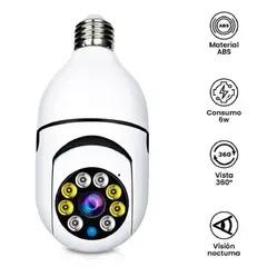 PREMIUM - Cámara Foco Smart 360° de Seguridad Wifi con Visión Nocturna y Altavoz