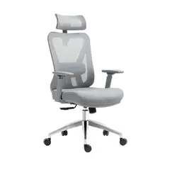 OFIDEAS - Silla de Oficina Presidencial Dolfín Gris Syncro Brazo 3D Ofideas