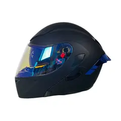 GENERICO - CASCO ABATIBLE XTREME NEGRO VISOR AZUL M