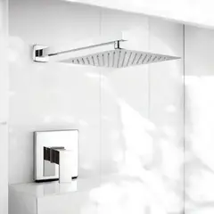 APACHE - COMBO SET Mezcladora Monocomando + Ducha 25cm Acero Inoxidable Cromado