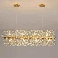 GENERICO - Lámpara Colgante Cristal Gold Led
