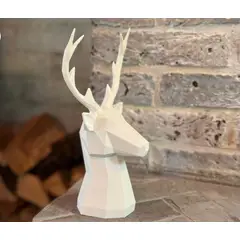 GENERICO - ADORNO EXCLUSIVO CIERVO BLANCO 23cm x 12cm x 10cm
