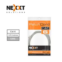 Nexxt Solutions - Cable Patch Cord UTP CAT6 de 7pies 2.1 metros Macho-Macho Gris