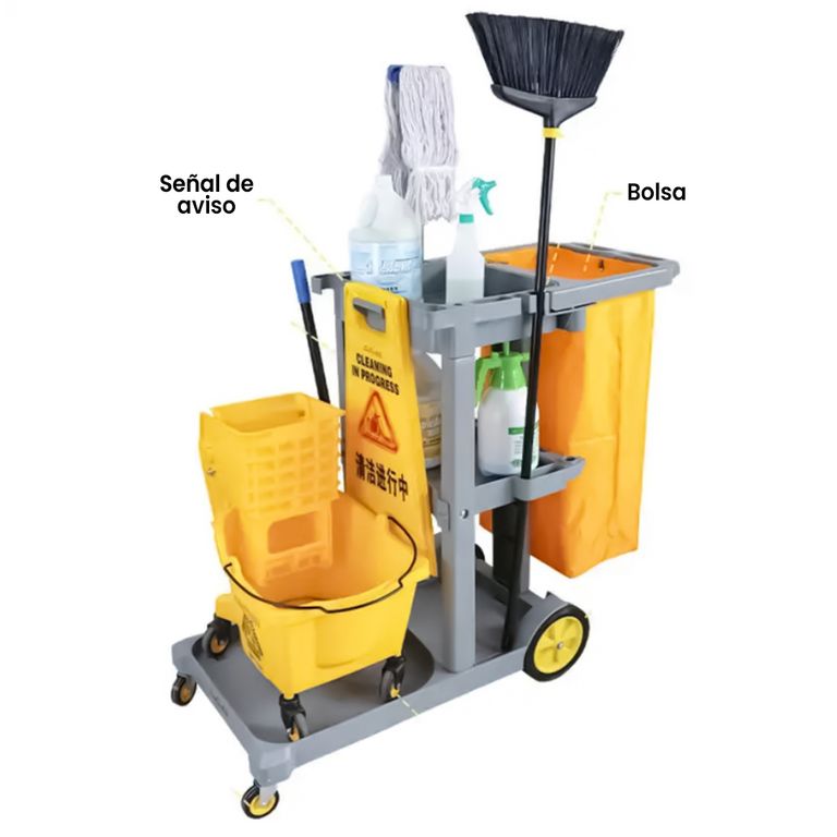 Carrito de limpieza Hoteles Hospitales Oficina Fábrica