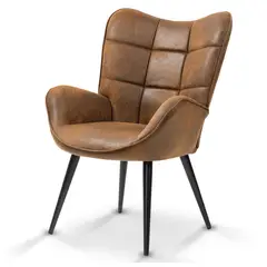 NOVAHUS - Butaca Sitial New Kas Acolchado Con Apoyabrazos Suede