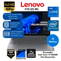 LENOVO - Laptop Lenovo Intel Core i7(V15 G5 IRL) RAM 16 GB SSD 512 GB 15.6" FHD Windows 11