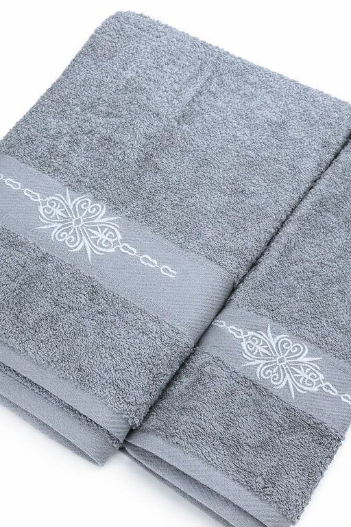 Pack 2 Toallas para el Baño Bordadas - PLOMO