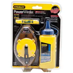 STANLEY - TIRA LINEA, 30m TIZA Y NIVEL 47-464 PowerWinder