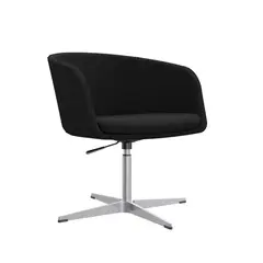 OFIDEAS - Poltrona Giratoria Boom Base Cross Negro Acolchada