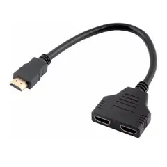 GENERICO - Cable Divisor HDMI 1 en 2 – Conecta Dos Pantallas Simultáneamente en Alta Definición
