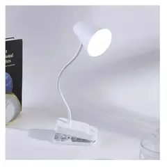 GENERICO - Lámpara Portátil LED Blanca Cuello Flexible y Gancho a pilas