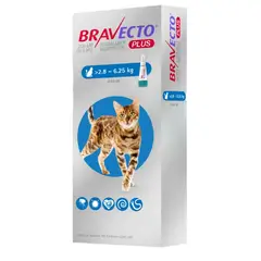 BRAVECTO - Plus para gatos 2.8kg - 6.25kg