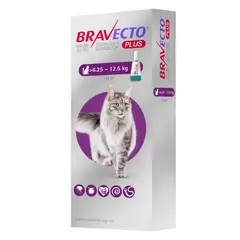 BRAVECTO - Plus para gatos 6,25kg - 1,25kg