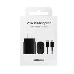 SAMSUNG - Cargador Samsung 25W Cable C A C Completo para A55 A56 Negro
