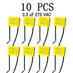 GENERICO - CAPACITOR CONDENSADOR 3.3 UF - REEMPLAZA CABLE NEUTRO - KIT 10 UNIDAD