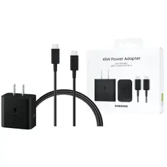 SAMSUNG - Cargador 45W GAN Cable 5A 180cm para S25 Ultra