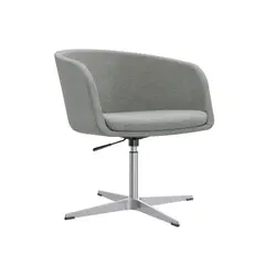 OFIDEAS - Poltrona Giratoria Boom Base Cross Gris Acolchada Ofideas