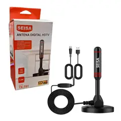 PREMIUM - Antena Digital TV Full HD Señal 360º Base con Imán SEISA TX-T01