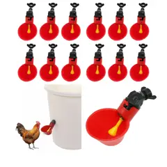 GENERICO - BEBEDERO AUTOMÁTICO PARA AVES DE CORRAL CODORNIZ PACK 12 UND