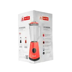RECORD - Licuadora 2 Volcidades Rojo 600w Rec-BL822RO