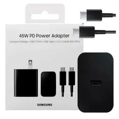 SAMSUNG - Cargador 45W con cable para S25 Ultra Original