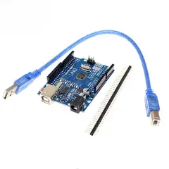 GENERICO - Placa Desarrollo Compatible Arduino UNO R3 Mejorada CH340G MEGA328P y Cable USB B