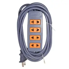 HOME LIGHT - EXTENSION CON 4 TOMAS GRIS 10M HOME LIGHT