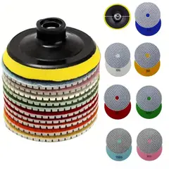 GENERICO - Set Discos De Pulido 4 " Granito Marmol Ceramico Etc Varios