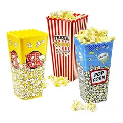 GENERICO - BALDE RECIPIENTE CONICO PARA POPCORN X 3 PIEZAS