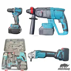 GN - COMBO AMOLADORA + PISTOLA DE IMPACTO + MARTILLO DEMOLEDOR