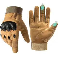 PENTHA - Guantes Táctico Dedo Completo para Moto Gym Ciclismo Camel