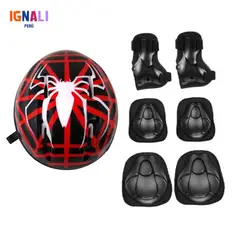 GENERICO - Set de seguridad Casco canilleras rodilleras muñequeras niño