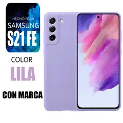 SAMSUNG - Silicone Case Para S21 FE Lila Con Marca