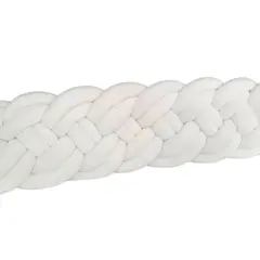 GENERICO - Algodón, trenza protector de cuna 3 metros Blanco